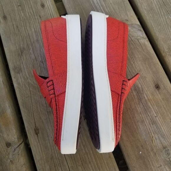 Rag & Bone Colby Red Leather Penny Loafer Sneaker - Picture 3 of 9